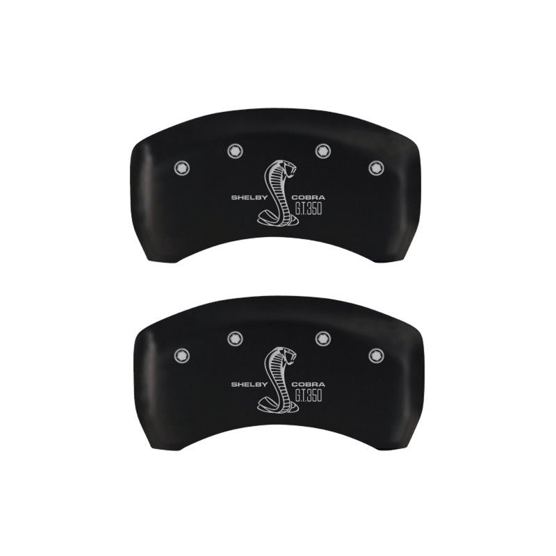 MGP Rear set 2 Caliper Covers Engraved Rear GT350 Shelby & Cobra Red finish silver ch-thumbmail-3