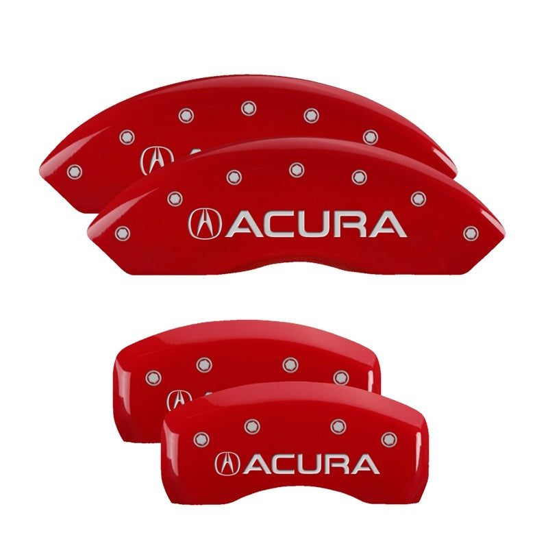 MGP 4 Caliper Covers Engraved Front & Rear Acura Red finish silver ch-thumbmail-1