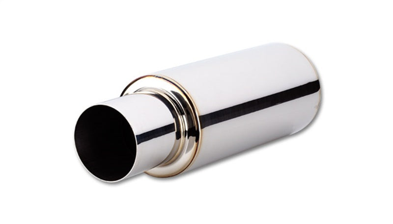 Vibrant TPV Round Muffler (23in Long) with 4in Round Tip Straight Cut - 4in inlet I.D.-thumbmail-2