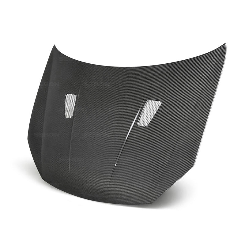 Seibon 10-11 VW Golf GTI 5K/MK6 TM Carbon Fiber Hood w/ Shaved Emblem-thumbmail-2