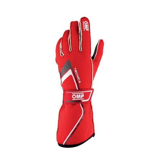 OMP Tecnica Gloves My2021 Red - Size Xs (Fia 8856-2018)