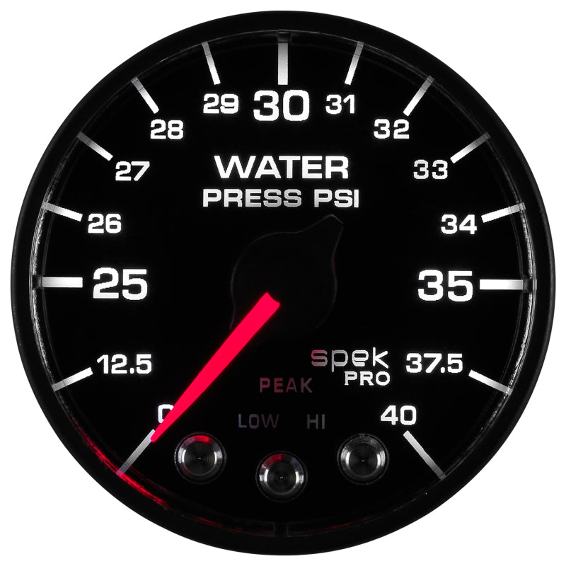 Autometer Spek-Pro - Nascar 2-1/16in Water Press 0- 40 psi Bfb-thumbmail-2