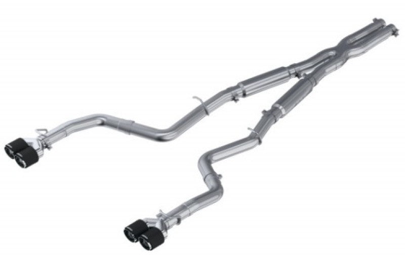 MBRP 15-16 Dodge Challenger RT 5.7L T304 SS 3in Dual Rear Cat-back CF Quad Tips - Street-thumbmail-5