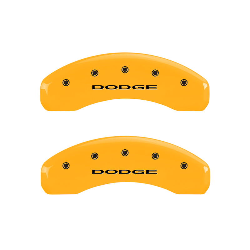 MGP 4 Caliper Covers Engraved Front & Rear With out stripes/Dodge Yellow finish black ch-thumbmail-4