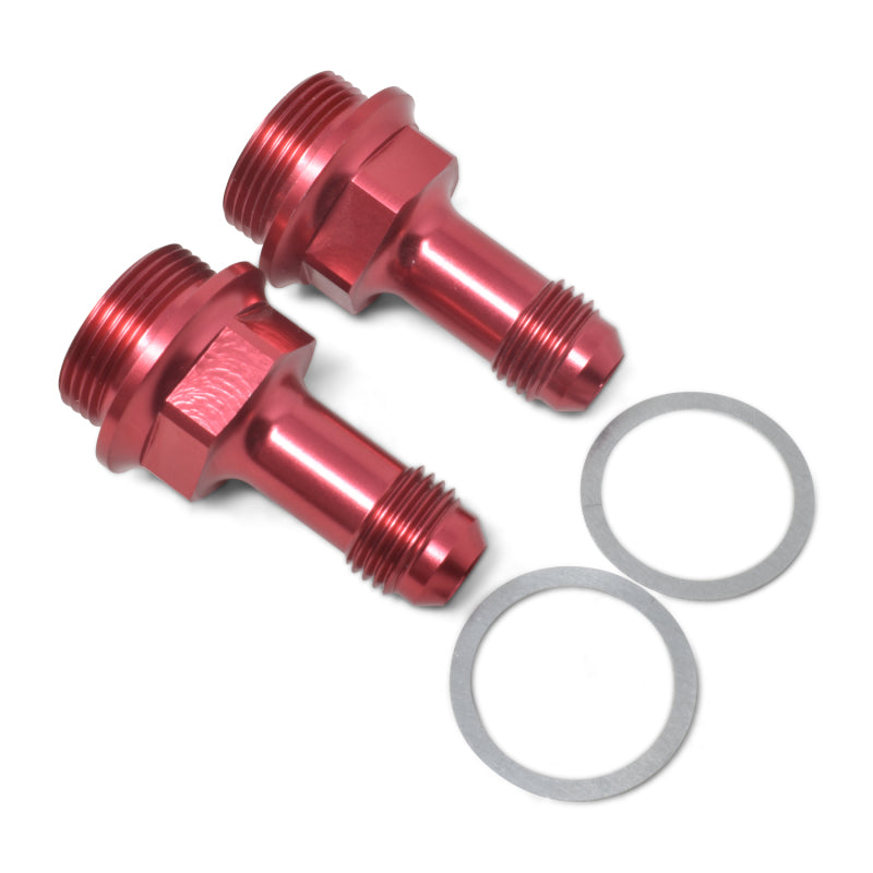 Russell Performance 7/8in -20 x -6 AN Male Flare Extended (2 pcs.) (Red/Blue)-thumbmail-6