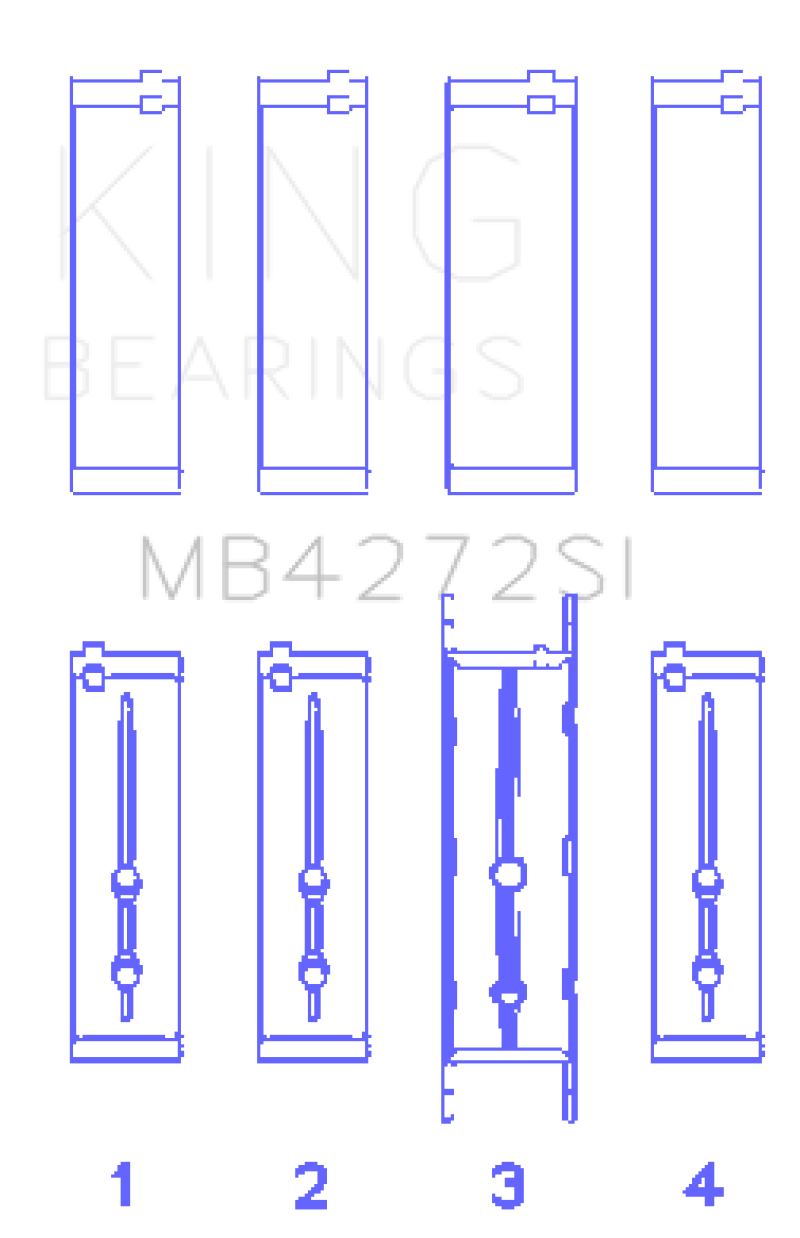 King Holden Alloytec 175/190 Crankshaft Main Bearing Set-thumbmail-1