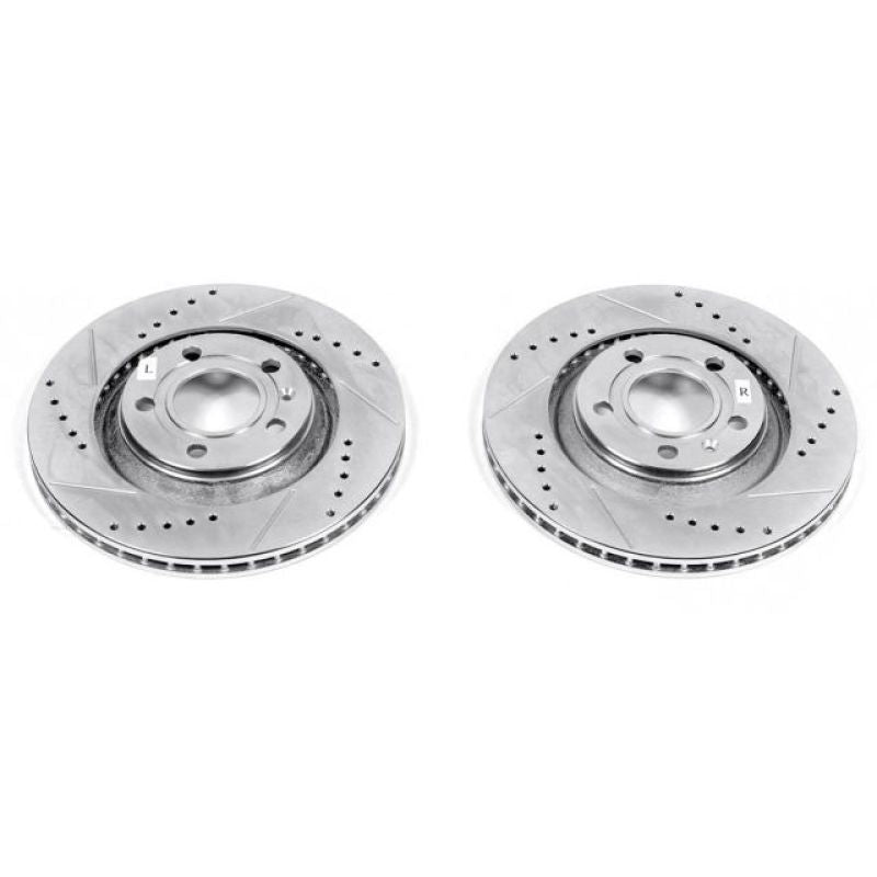Power Stop 04-09 Audi S4 Rear Evolution Drilled & Slotted Rotors - Pair-thumbmail-1