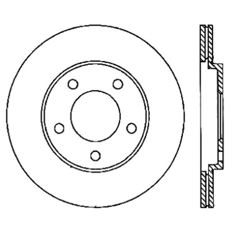StopTech Power Slot 05-10 Mustang V6/4.0L / GT V8-4.6L Rear Right Slotted Rotor-thumbmail-1