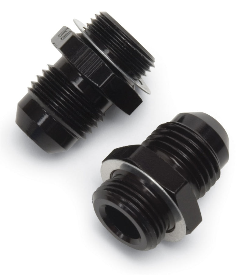 Russell Performance -6 AN Carb Adapter Fittings (2 pcs.) Black-thumbmail-2