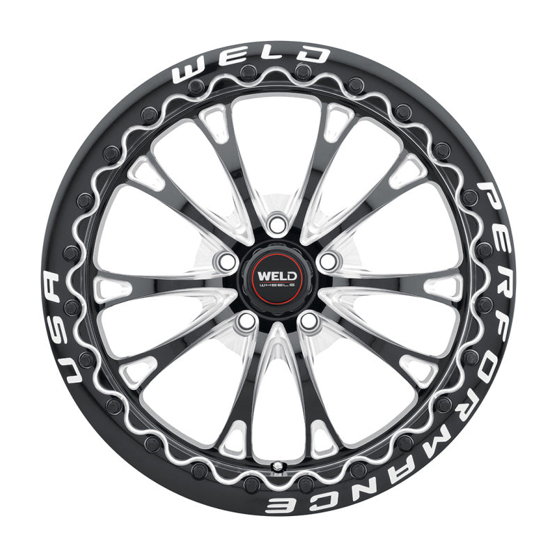 Weld S908 18X10 Belmont Drag Beadlock 5X115 ET30 BS6.70 Gloss Black MIL Dia 78.1-thumbmail-2