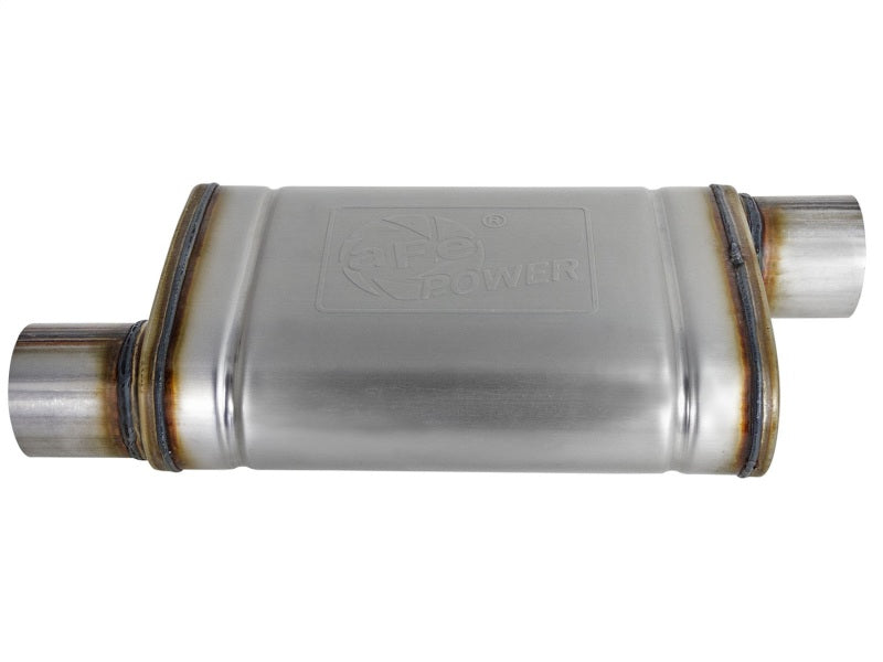 MACH Force-Xp 409 SS Muffler 3in ID Offset/Offset x 4in H x 9in W x 14in L - Oval Body-thumbmail-3