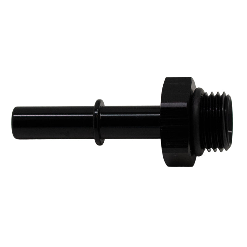 DeatschWerks 6AN ORB Male to 5/16in Male EFI Quick Connect Adapter - Anodized Matte Black-thumbmail-2
