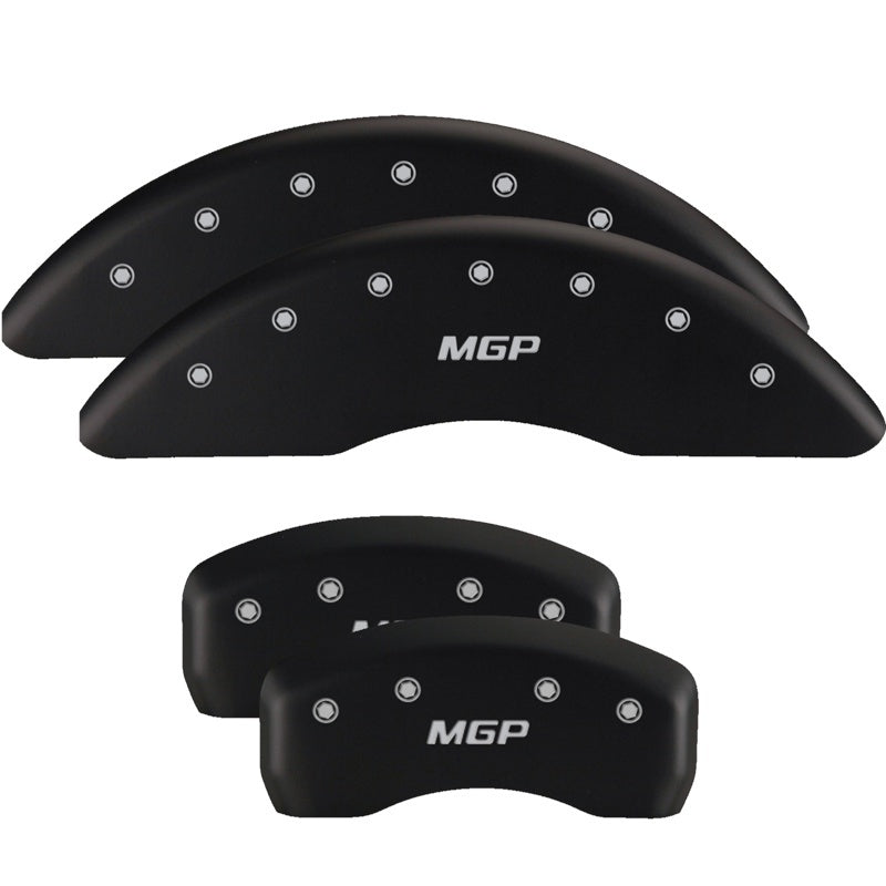 MGP 4 Caliper Covers Engraved Front & Rear MGP Matte Black finish silver ch-thumbmail-2