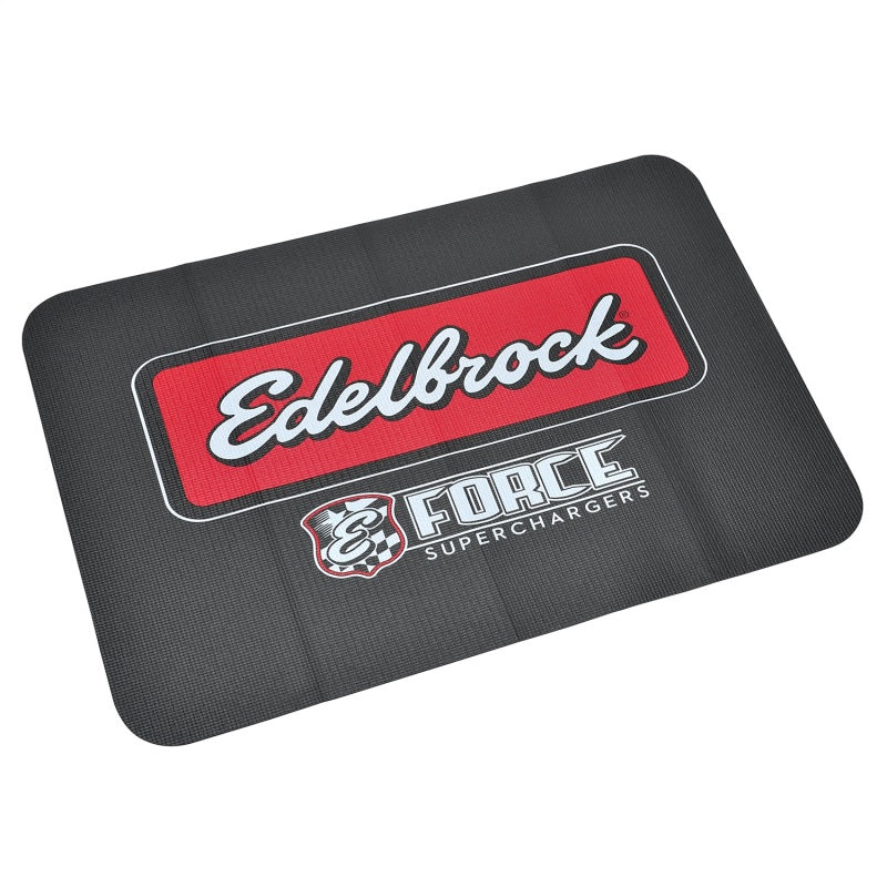 Edelbrock Racing Fender Cover - PVC Foam Mat - 2 Color Printed Edelbrock Racing Logo-thumbmail-7