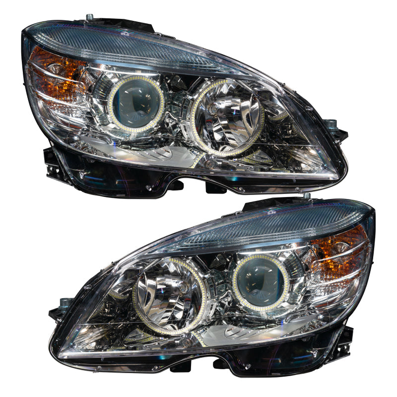 Oracle 08-11 Mercedes Benz C-Class Pre-Assembled Headlights - Chrome Housing - White-thumbmail-3