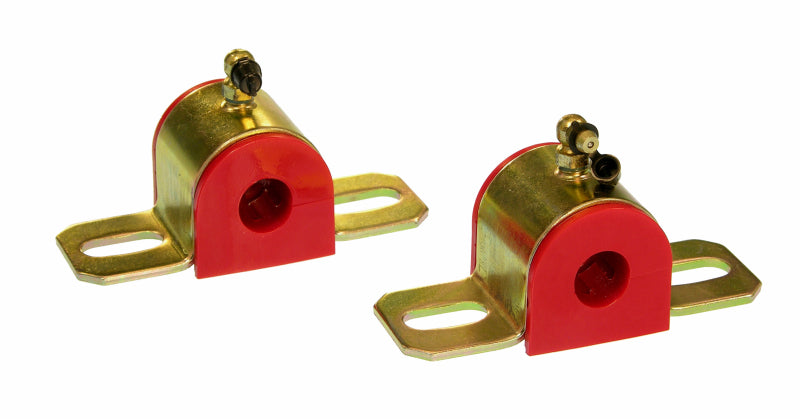 Prothane Universal 90 Deg Greasable Sway Bar Bushings - 11/16in - Type B Bracket - Red-thumbmail-1
