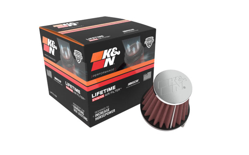 K&N Universal Chrome Filter 1 15/16 inch FLG / 3 inch Base / 2 inch Top / 3 inch Height-thumbmail-15