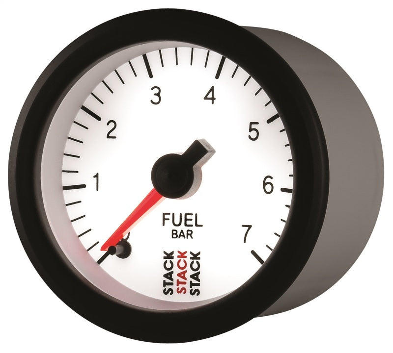 Autometer Stack 52mm 0-7 Bar M10 Male Pro Stepper Motor Fuel Pressure Gauge - White-thumbmail-2