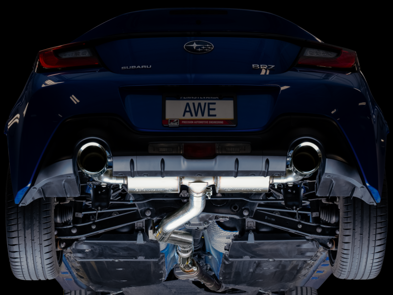 AWE Subaru BRZ/ Toyota GR86/ Toyota 86 Touring Edition Cat-Back Exhaust- Chrome Silver Tips-thumbmail-7