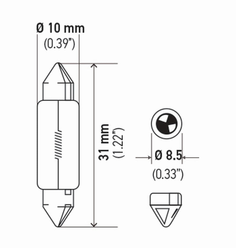 Hella Bulb 6411 12V 10W Sv858 T325 10X41(2)-thumbmail-4