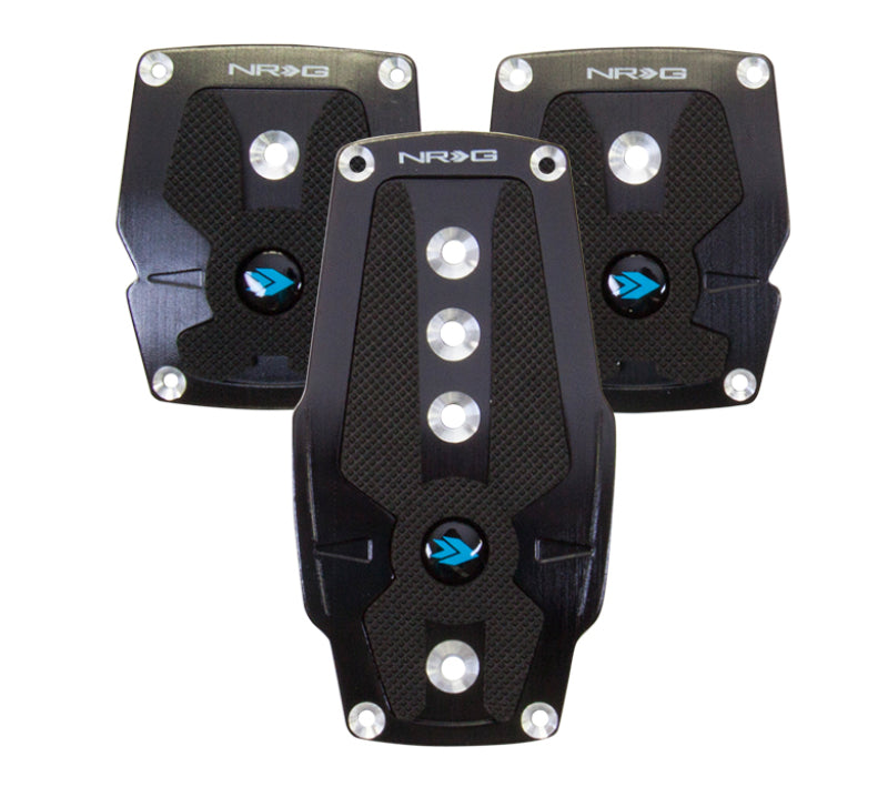 NRG Brushed Aluminum Sport Pedal M/T - Black w/Black Rubber Inserts-thumbmail-2