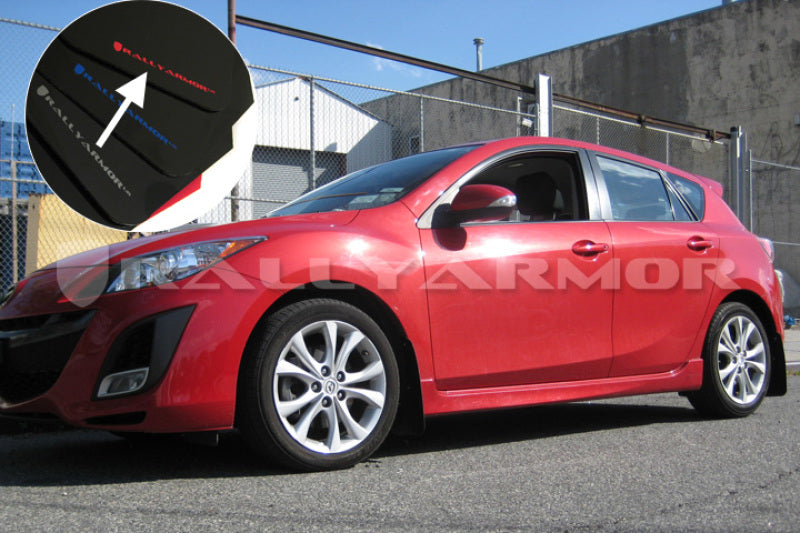 Rally Armor 10-13 Mazda3/Speed3 Black UR Mud Flap w/ Red Logo-thumbmail-2