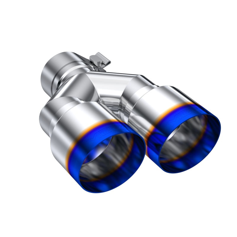 MBRP Burnt End Tip 2.5 ID, Dual 3.5 OD Out, 9.5 length, Single wall 304 Stainless Steel-thumbmail-1