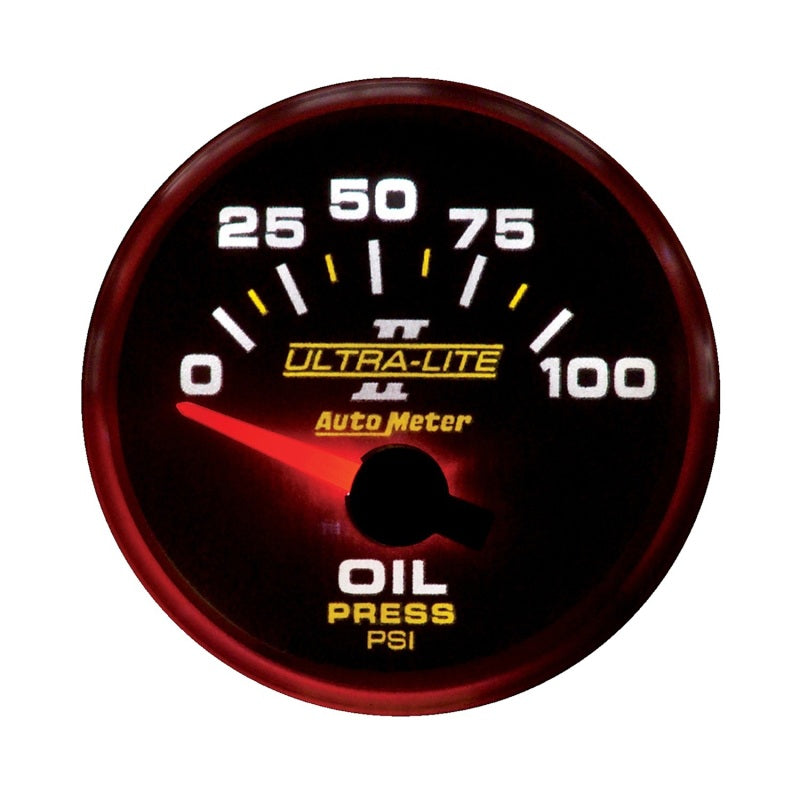 Autometer Ultra-Lite II 52mm 0-100 PSI Electrical Oil Pressure Gauge-thumbmail-2