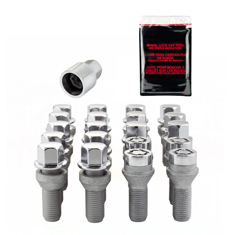 McGard 5 Lug Hex Install Kit w/Locks (Cone Seat Bolt) M14X1.5 / 17mm Hex / 28.0mm Shank L. - Chrome-thumbmail-8
