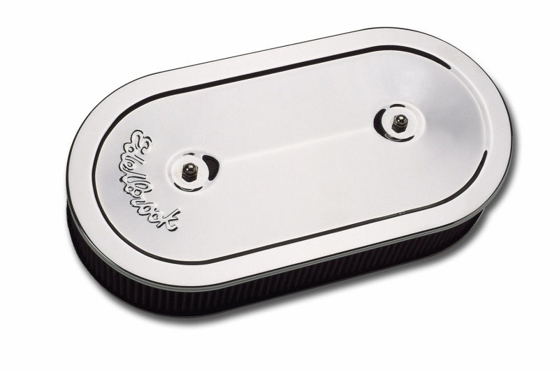 Edelbrock Air Cleaner Pro-Flo Series Oval Steel Top 13 5In X 7In X 3 5In Dual Carburetor Chrome-thumbmail-3