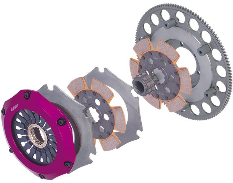 Exedy 2004-2014 Subaru Impreza WRX STI H4 Hyper Compe-D Twin Cerametallic Clutch Sprung Center Disc-thumbmail-2