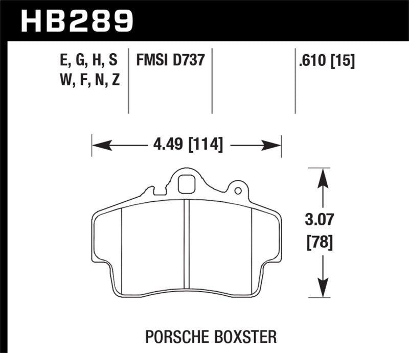 Hawk 97-08 Porsche Boxster / 07-08 Cayman Blue 9012 Race Front Brake Pads-thumbmail-8