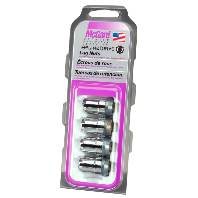 McGard SplineDrive Lug Nut (Cone Seat) M12X1.5 / 1.24in. Length (4-Pack) - Chrome (Req. Tool)-thumbmail-6