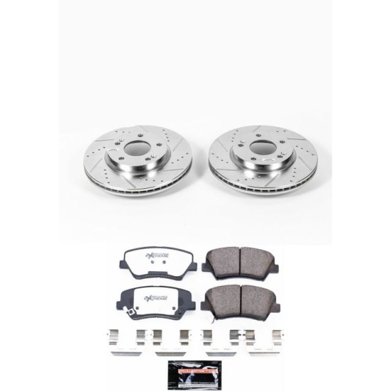 Power Stop 11-16 Hyundai Elantra Front Z26 Street Warrior Brake Kit-thumbmail-1