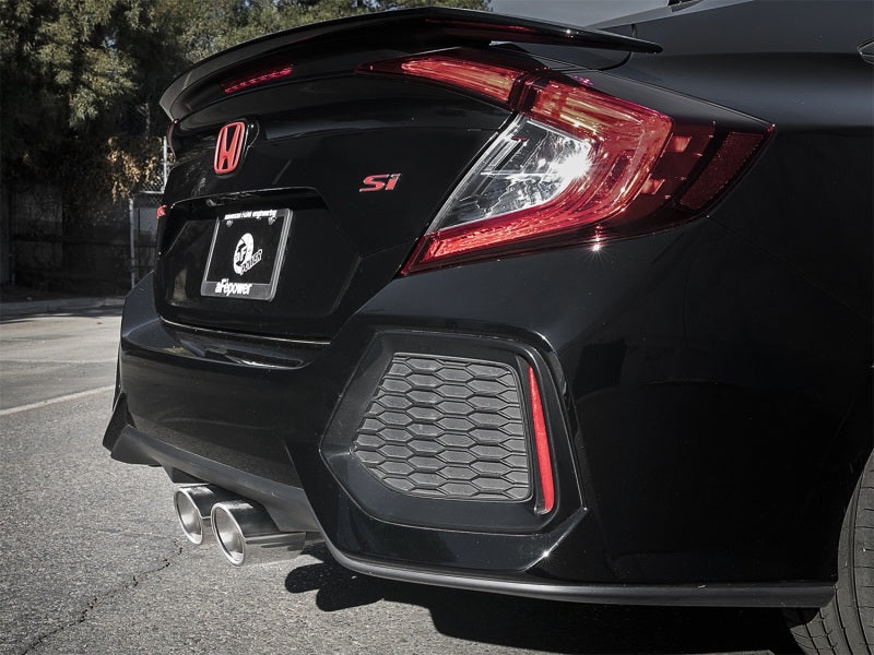 aFe Takeda 3in 304 SS Cat-Back Exhaust System w/Polished Tips 2017+ Honda Civic Si (4dr) I4 1.5L (t)-thumbmail-3