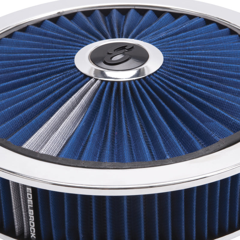 Edelbrock Air Cleaner Pro-Flo High-Flow Series Round Filtered Top 14In Dia X 3 125In-thumbmail-1