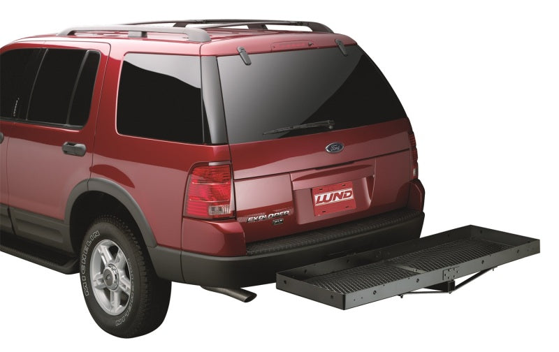 Lund Universal 20in X 60in Basic Cargo Carrier For 2in Hitches - Black-thumbmail-8