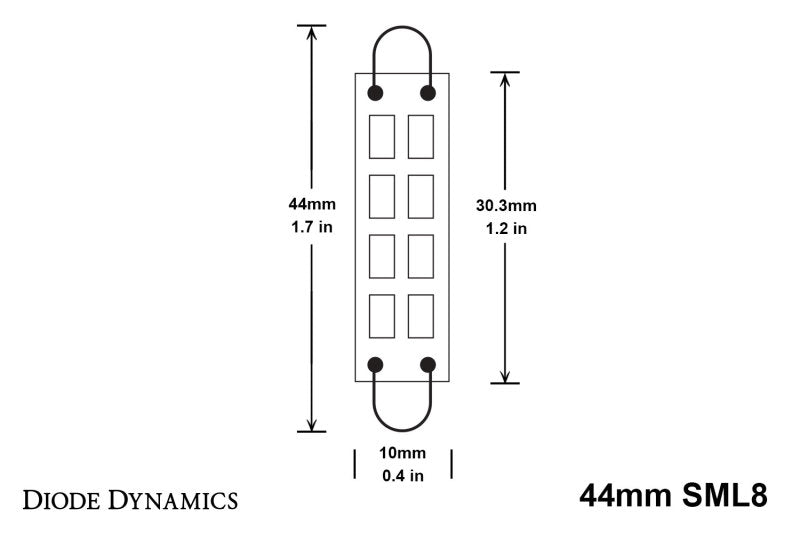 Diode Dynamics 44mm SML8 LED Bulb - Red (Single)-thumbmail-2