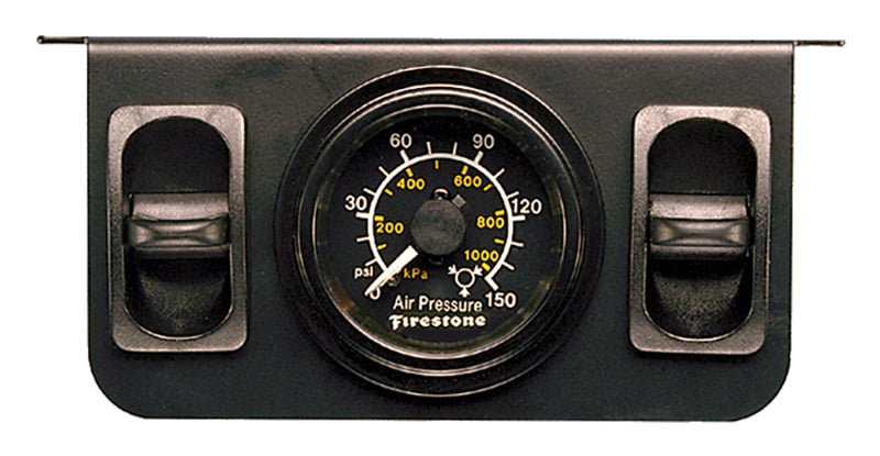 Firestone Air Adjustable Leveling Pneumatic Control Panel w/Dual Black Gauge 0-150psi (WR17602145)-thumbmail-1