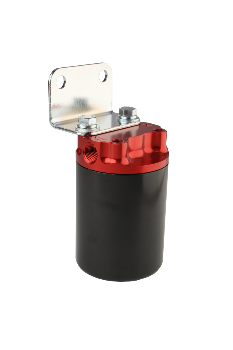 Aeromotive SS Series Billet Canister Style Fuel Filter Anodized Black/Red - 10 Micron Fabric Element-thumbmail-2