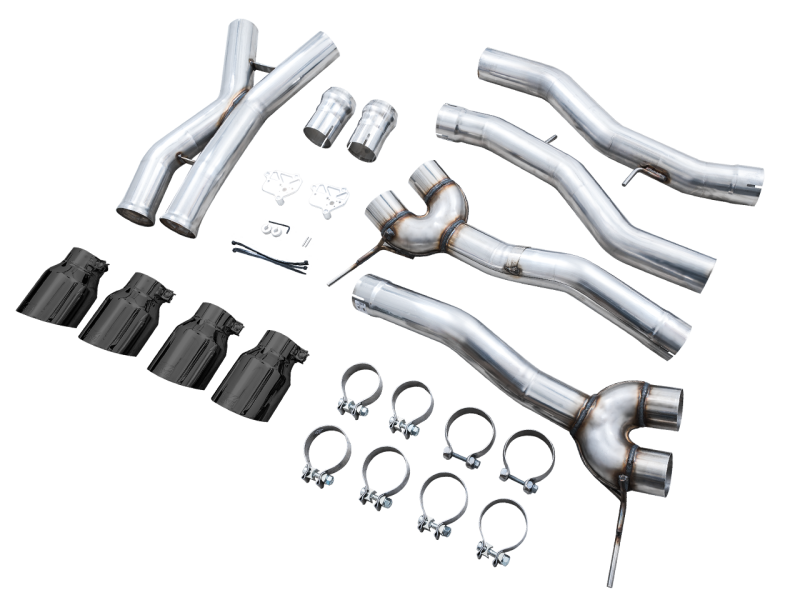 AWE Track Edition Catback Exhaust for BMW G8X M3/M4 - Diamond Black Tips-thumbmail-6