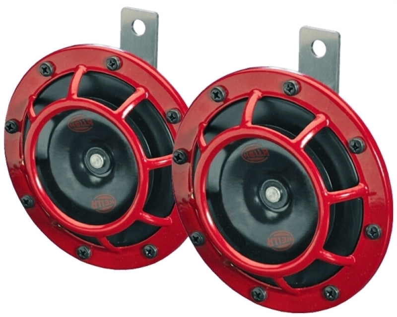 Hella Supertone Horn Kit 12V 300/500HZ Red (003399803 = 003399801)-thumbmail-2