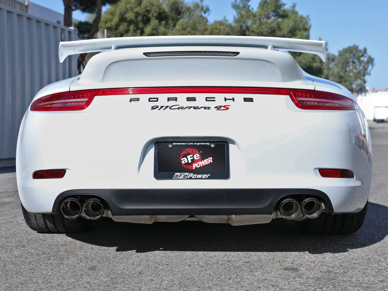 aFe MACHForce XP 12-16 Porsche 911 Carrera H6-3.8L SS-304 Cat-Back Exhaust w/Carbon Fiber Tips-thumbmail-2