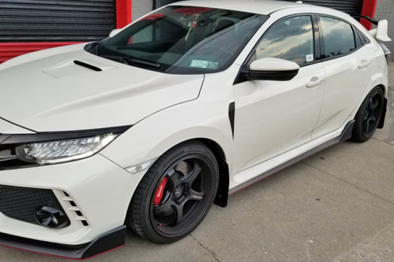 Rally Armor 17-21 Honda Civic Type R White UR Mud Flap w/ Red Logo-thumbmail-5