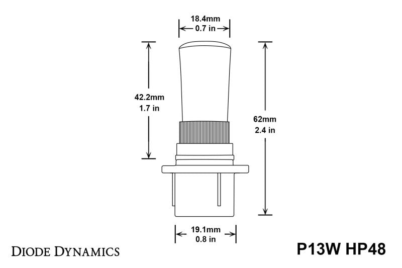 Diode Dynamics P13W HP48 LED - Cool - White (Pair)-thumbmail-3