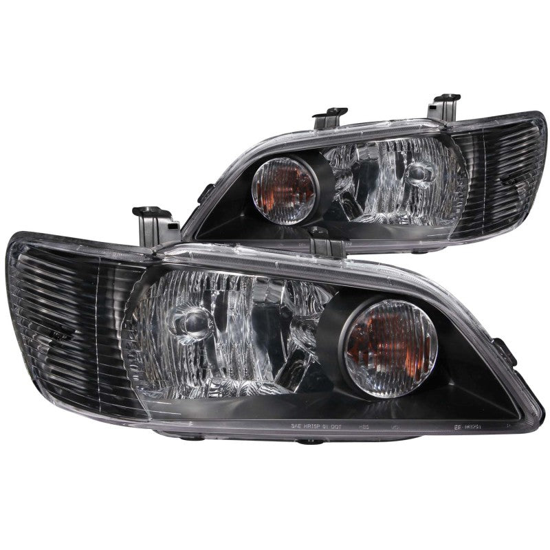 ANZO 2002-2003 Mitsubishi Lancer Crystal Headlights Black-thumbmail-1