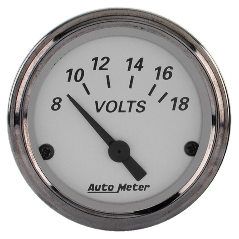 AutoMeter American Platinum 2-1/16in Electric 18V Voltmeter Gauge-thumbmail-1