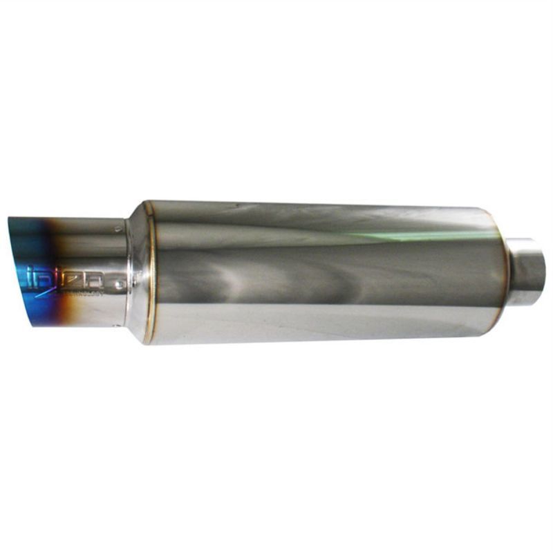 Injen 3.00 Universal Muffler w/Titanium burnt rolled Tip and stainless steel resonated inner wall-thumbmail-3
