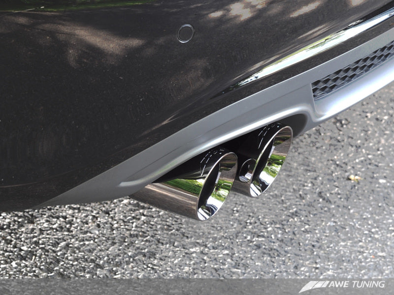 AWE Tuning Audi B8 A4 Touring Edition Exhaust - Single Side Polished Silver Tips-thumbmail-6