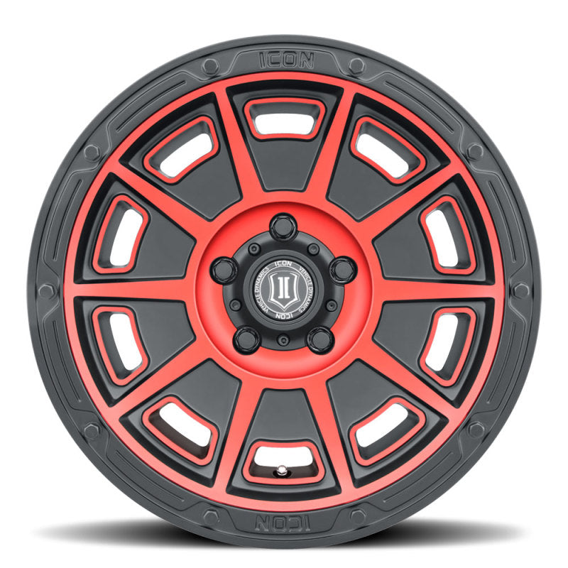 ICON Victory 17x8.5 6x120 0mm Offset 4.75in BS Satin Black w/Red Tint Wheel-thumbmail-4